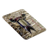 Ente aus männlichem Holz im Puzzle aus Teich Magnet (Rechte Seite)