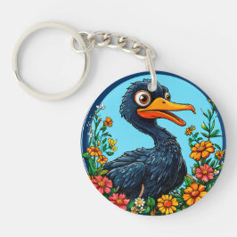 Ente aus niedlichem Cartoon Schlüsselanhänger