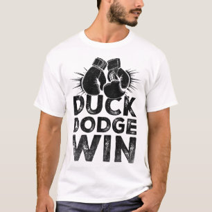Ente Ausweichen Gewinnen Boxer Sport Kraft Gym Ath T-Shirt