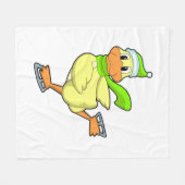Ente bei Ice-Skaten mit Eis-Skaten Fleecedecke (Vorderseite (Horizontal))