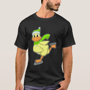 Ente bei Ice-Skaten mit Eis-Skaten T-Shirt