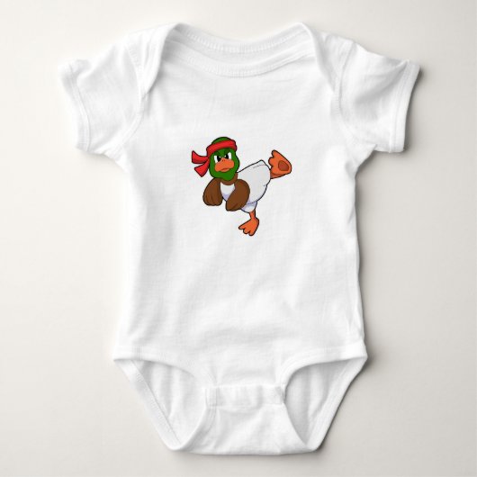 Ente bei Martial Arts Karate Baby Strampler (Vorderseite)