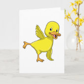 Ente bei Yoga Stretching-Übung Karte (Gelbe Blume)