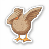 Ente beim Hip Hop Dance Dab Aufkleber (Vorderseite)