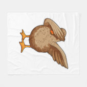 Ente beim Hip Hop Dance Dab Fleecedecke (Vorderseite (Horizontal))