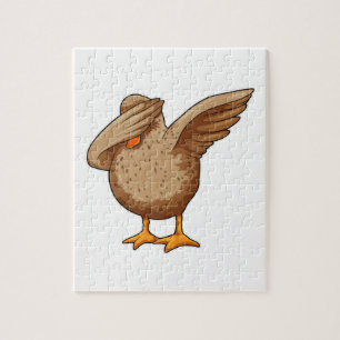 Ente beim Hip Hop Dance Dab Puzzle