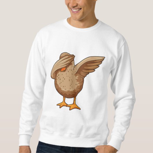 Ente beim Hip Hop Dance Dab Sweatshirt (Vorderseite)