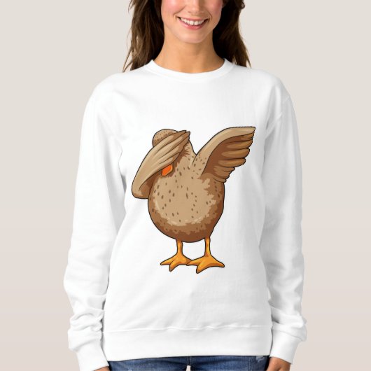 Ente beim Hip Hop Dance Dab Sweatshirt (Vorderseite)