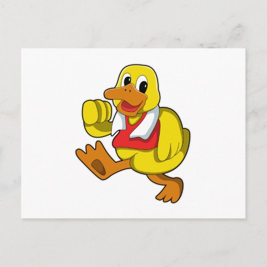 Ente beim Laufen Postkarte (Vorderseite)