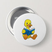 Ente beim Lesen mit Buch Button (Vorne & Hinten)