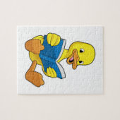 Ente beim Lesen mit Buch Puzzle (Horizontal)