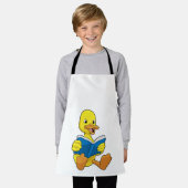 Ente beim Lesen mit Buch Schürze (Getragen)