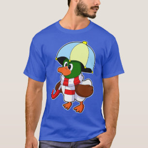 Ente beim Regen mit Regenschirm 2 T-Shirt