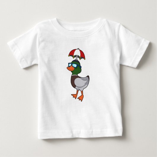 Ente beim Regen mit Umbrella.PNG Baby T-shirt (Vorderseite)