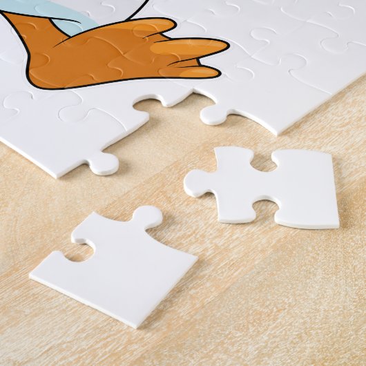 Ente beim Schlafen mit Nachtkappe Puzzle (Seite)