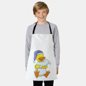 Ente beim Schlafen mit Nachtkappe Schürze (Getragen)