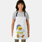 Ente beim Schlafen mit Nachtkappe Schürze (Insitu)