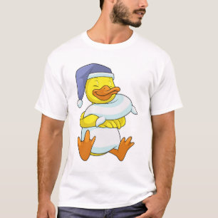 Ente beim Schlafen mit Nachtkappe T-Shirt