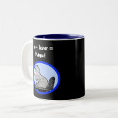 Ente + Biber = Platypus! Zweifarbige Tasse (Vorderseite Links)