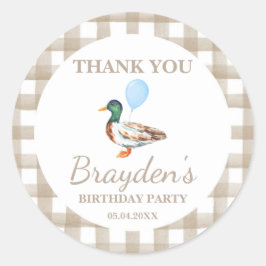 Ente Birthday Round Sticker