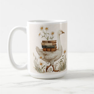 Ente, Buch & Blumen Tasse Individueller Text Ges