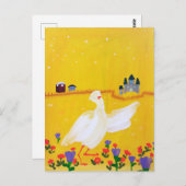 Ente, Burg und Blume Postkarte (Vorne/Hinten)