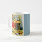 Ente der 30er Jahre, die den Boden fegt Kaffeetasse (Vorderseite Links)