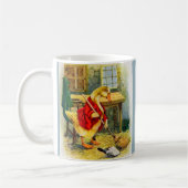 Ente der 30er Jahre, die den Boden fegt Kaffeetasse (Links)