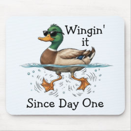 Ente, die es einfach drauf ankommen lässt mousepad
