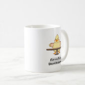 Ente, die zwei Tassen Kaffee hält (VorderseiteRechts)