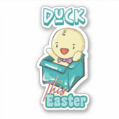 Ente diesen Ostern Kawaii Spaß Aufkleber (Vorderseite)