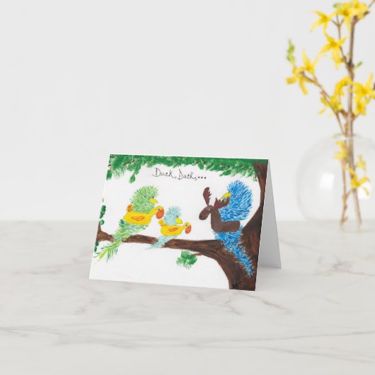 Ente, Ente, Elch Karte (Gelbe Blume)