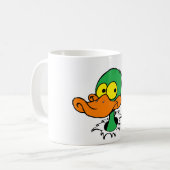 ENTE - färben Sie keinen HINTERGRUND Kaffeetasse (Vorderseite Links)
