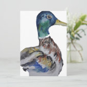 Ente Feiertagskarte (Stehend Vorderseite)