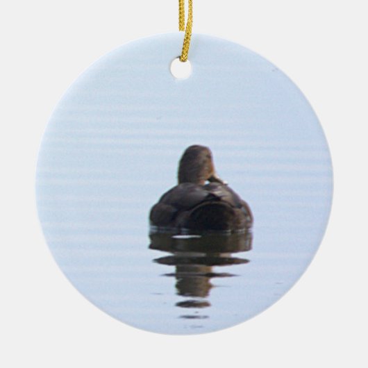 Ente Foto Schmuck Keramik Ornament (Vorne)