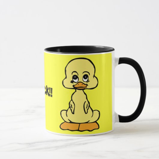 ENTE! gelbe Entenwecker-Keramik-Tasse Tasse (Rechts)