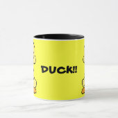 ENTE! gelbe Entenwecker-Keramik-Tasse Tasse (Zentrum)