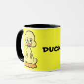 ENTE! gelbe Entenwecker-Keramik-Tasse Tasse (Vorderseite Links)