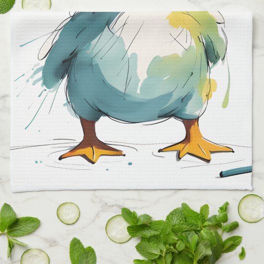 Ente Geschirrtuch (Gefaltet)