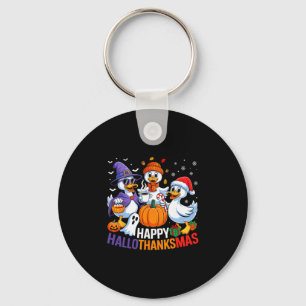 Ente Halloween Erntedankfest Weihnachten Glücklich Schlüsselanhänger