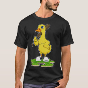 Ente im Baseball mit Baseballschläger T-Shirt
