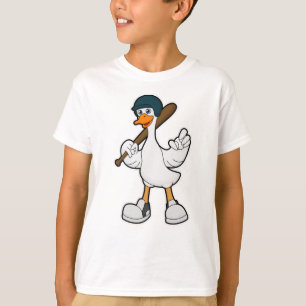 Ente im Baseball mit Baseballschläger und Helm T-Shirt