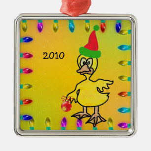 Ente im Buntglas Ornament Aus Metall