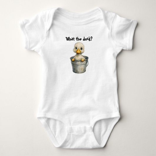 Ente im Eimer Baby Strampler (Vorderseite)