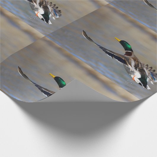 Ente im Flug Geschenkpapier (Ecke)