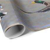Ente im Flug Geschenkpapier (Rolleneckpunkt)