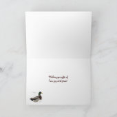 Ente im Schnee-Geburtstag Karte (Innenseite)