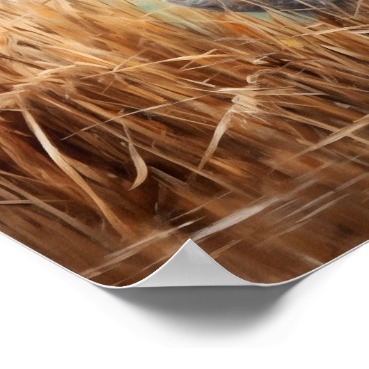 Ente im Sumpf Poster (Ecke)