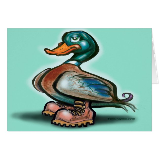 Ente in Arbeitsstiefeln (Vorderseite (Horizontal))