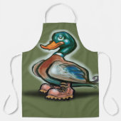 Ente in Arbeitsstiefeln Schürze (Vorderseite)